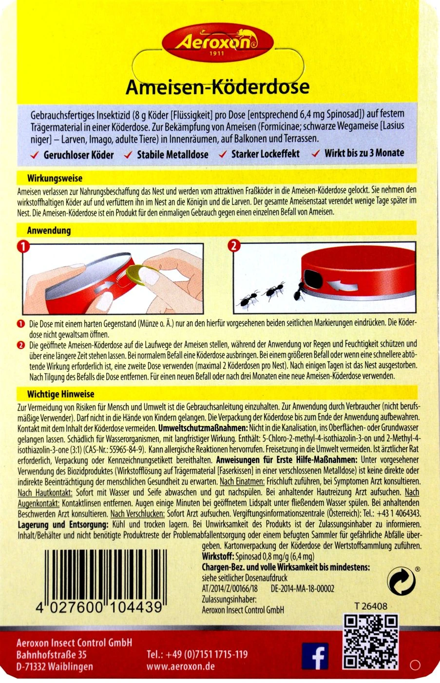 Aeroxon Ameisen Köderdose 2 Aeroxon Ameisen Köderdose – Bild 2