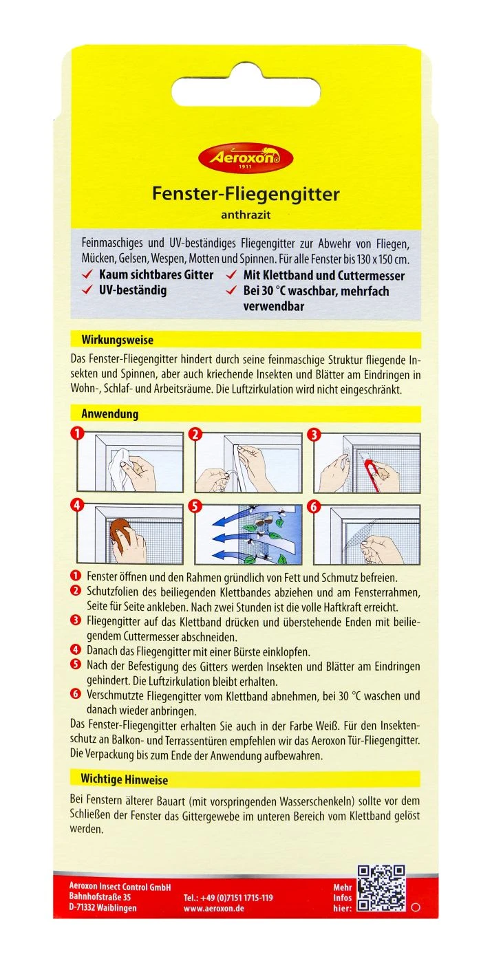 Aeroxon Fenster Fliegengitter 3 Aeroxon Fenster Fliegengitter – Bild 3