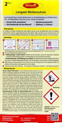 Aeroxon Langzeit Mottenschutz - 2 Stück -Compo Verkaufsgeschäft Aeroxon20Langzeit Mottenschutz 35831 H01