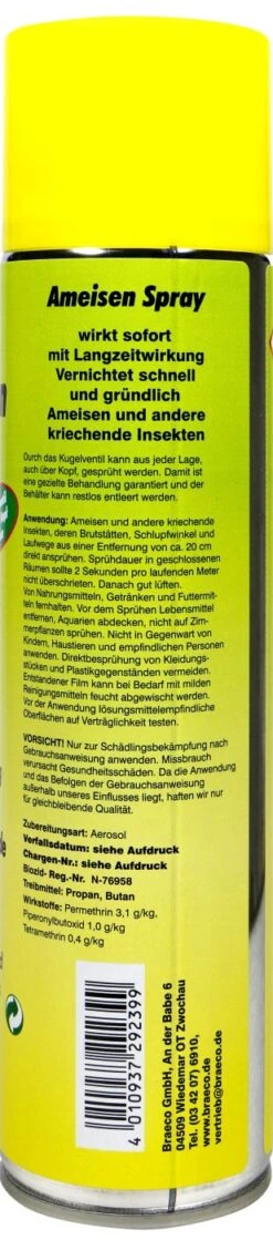 Braeco Ameisenspray - 0,4 L -Compo Verkaufsgeschäft Braeco20Ameisen20Spray 35445 H01