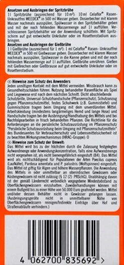 Celaflor Rasen-Unkrautfrei Weedex - 100 Ml -Compo Verkaufsgeschäft Celaflor20Rasen Unkrautfrei20Weedex 32617 L01