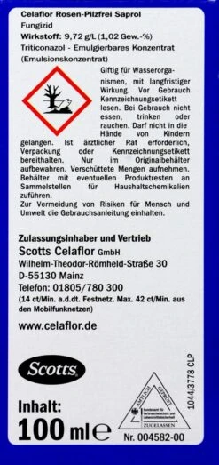 Celaflor Rosen-Pilzfrei Saprol - 100 Ml -Compo Verkaufsgeschäft Celaflor20Rosenpilzfrei20Saprol 32126 R01