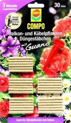 Compo Balkon- Und Kübelpflanzen Düngestäbchen Mit Guano - 30 Stück