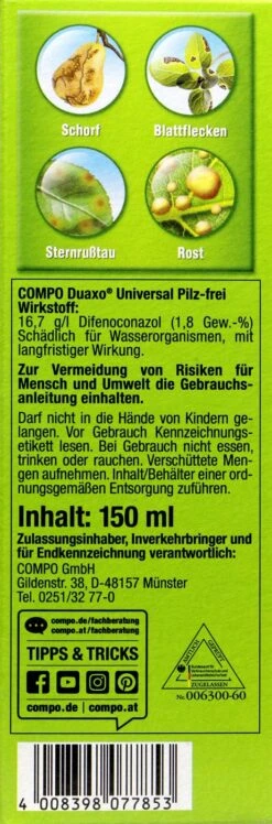 Compo Duaxo Universal Pilz-frei - 150 Ml -Compo Verkaufsgeschäft Compo20Duaxo20Universal20Pilz frei 31148 L01