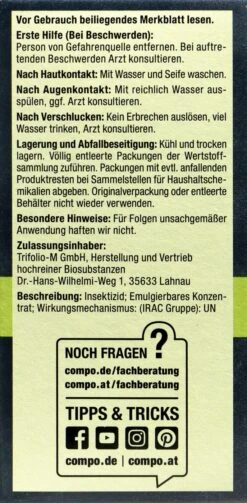 Compo Bio Insekten-frei Neem - 75 Ml -Compo Verkaufsgeschäft Compo20Insektenfrei20Neem 31226 L01