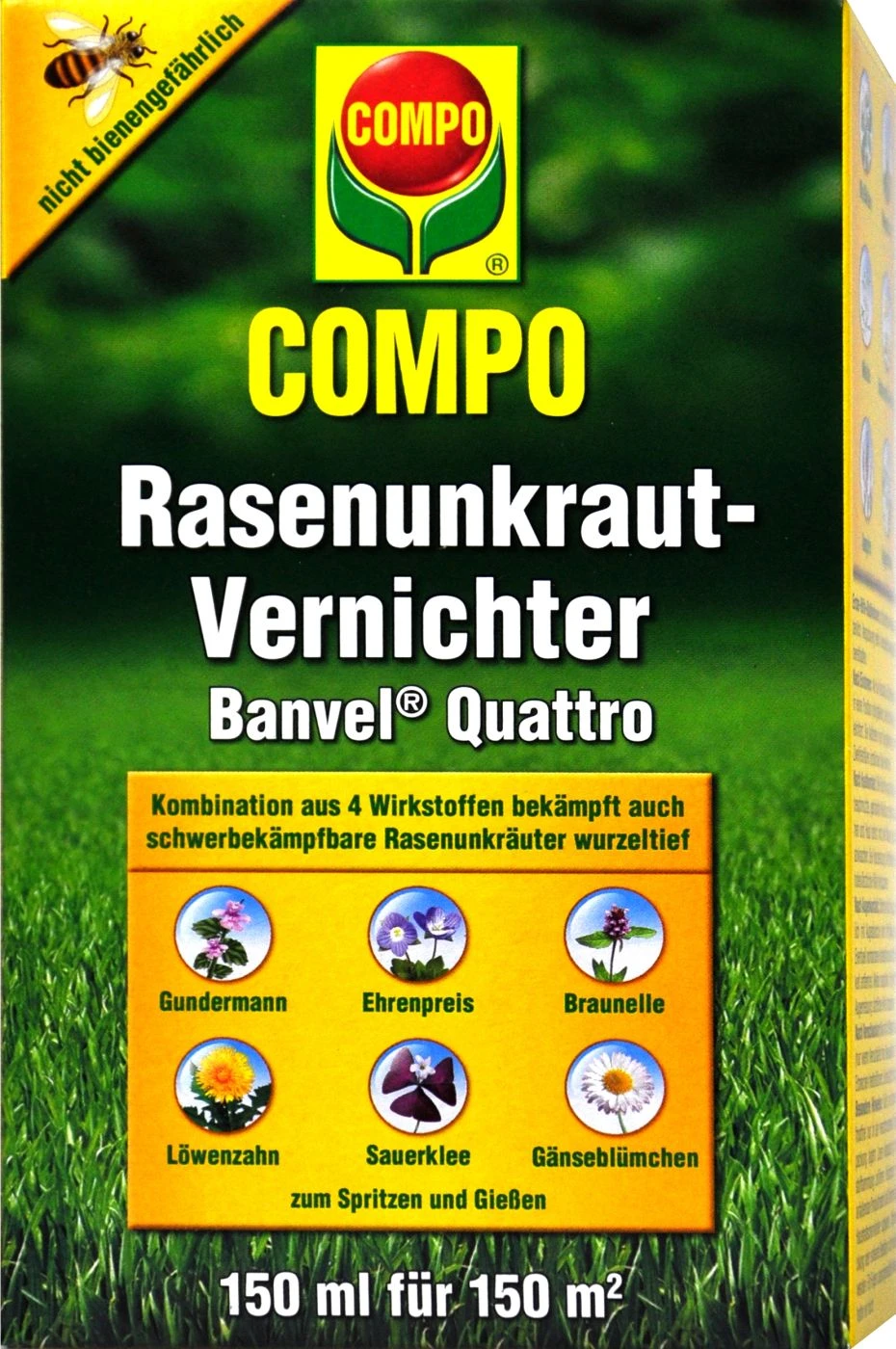 Compo Rasenunkraut-Vernichter Banvel Quattro - 150 Ml 1 Compo Rasenunkraut-Vernichter Banvel Quattro - 150 Ml