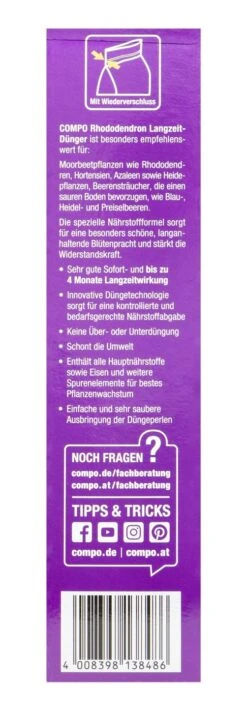 Compo Rhododendron Langzeit-Dünger - 0,85 Kg -Compo Verkaufsgeschäft Compo20Rhododendronduenger 31716 L01