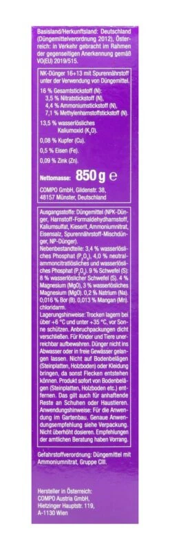 Compo Rhododendron Langzeit-Dünger - 0,85 Kg -Compo Verkaufsgeschäft Compo20Rhododendronduenger 31716 R01