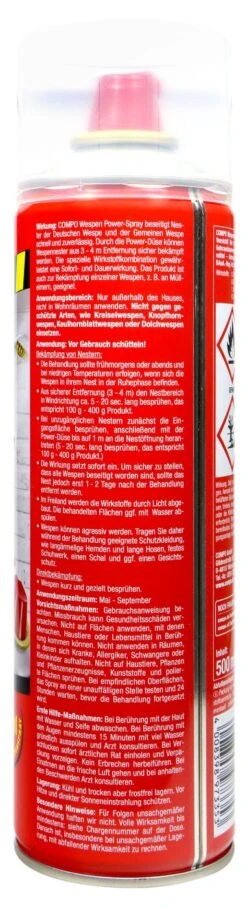 Compo Wespen Power-Spray - 0,5 L 5 Compo Wespen Power-Spray - 0,5 L -Compo Verkaufsgeschäft Compo20Wespen20Power20Spray 31432 H01