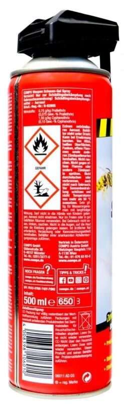Compo Wespen Schaum-Gel Spray - 0,5 L -Compo Verkaufsgeschäft Compo20Wespenspray 31726 H02