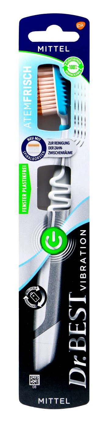 Dr. Best Zahnbürste Vibration Atemfrisch - Mittel 1 Dr. Best Zahnbürste Vibration Atemfrisch - Mittel