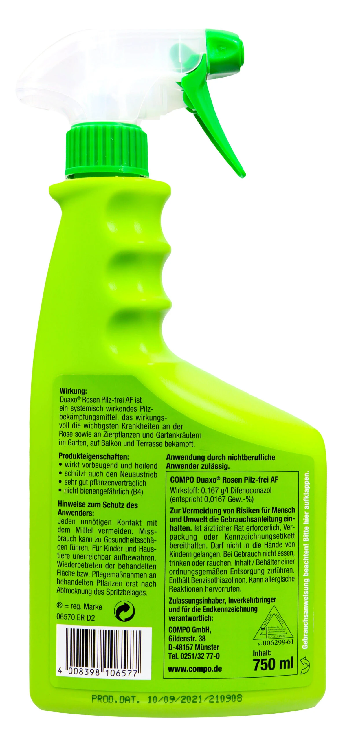 Compo Duaxo Rosen Pilz-frei AF - 0,75 L 2 Compo Duaxo Rosen Pilz-frei AF - 0,75 L – Bild 2