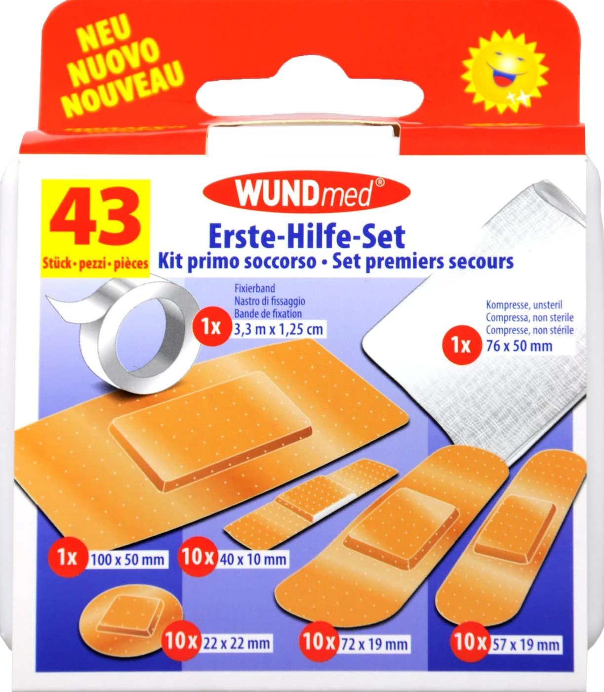 Pflaster Erste Hilfe Box - 43 Stück 1 Pflaster Erste Hilfe Box - 43 Stück