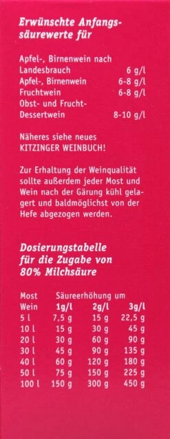 Kitzinger Milchsäure 80 % - 125 G -Compo Verkaufsgeschäft Milchsaeure 15148 L01