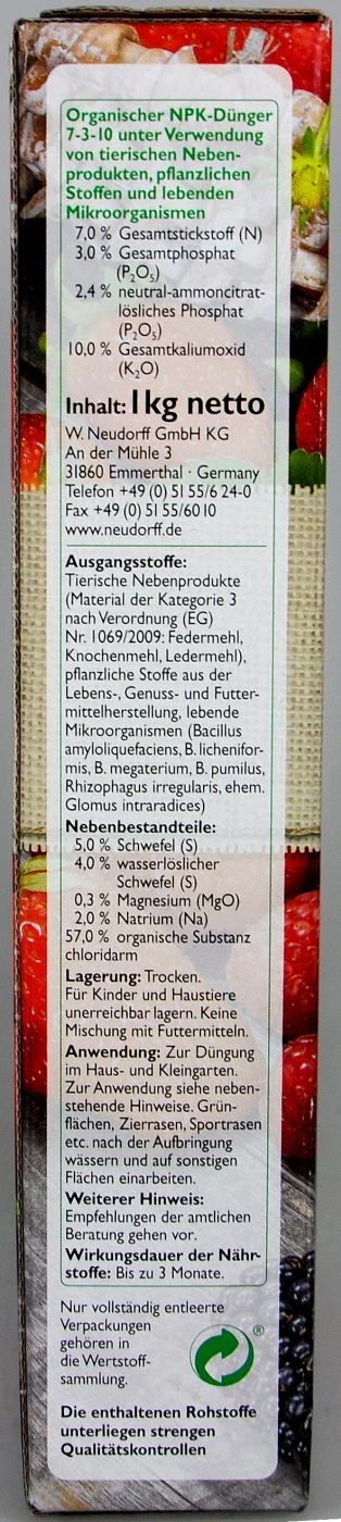 Neudorff Azet Beeren- & Obstdünger - 1 Kg 3 Neudorff Azet Beeren- & Obstdünger - 1 Kg – Bild 3