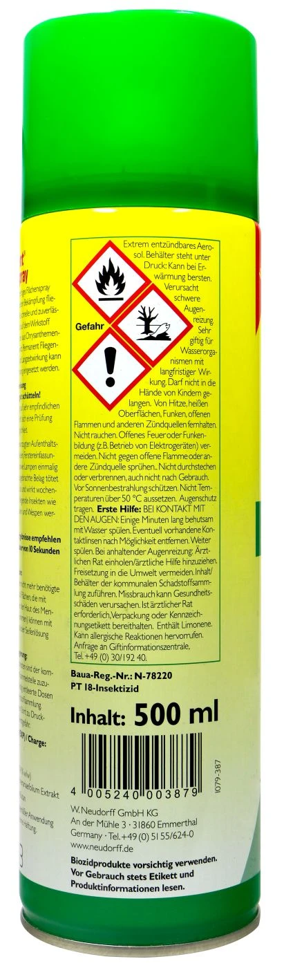 Neudorff Permanent Fliegenspray - 0,5 L 3 Neudorff Permanent Fliegenspray - 0,5 L – Bild 3
