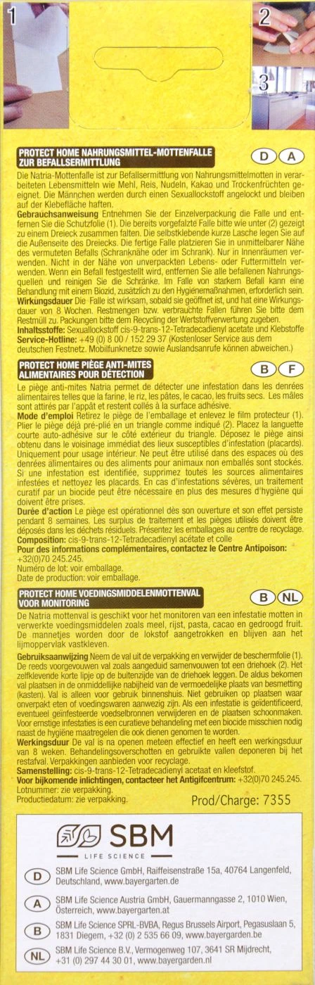Protect Home Natria Nahrungsmittel Mottenfalle - 3 Stück 2 Protect Home Natria Nahrungsmittel Mottenfalle - 3 Stück – Bild 2